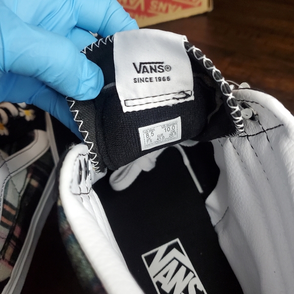 Vans Sk8-Hi Floral Plaid Patchwork Women Size 10, Men Size 8.5 - Picture 9 of 11